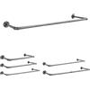 Natural Goods Berlin Appendiabiti da Muro Pipe GARD Wall | Montaggio a Parete Semplice | Appendiabiti da Parete Design Industriale | Metallo | Guardaroba Fai-da-te in Ghisa | 30x120 cm