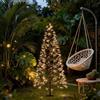 UISEBRT Albero luminoso a LED con 1500 LED e decorazione nevosa, IP44 impermeabile, albero di Natale abete per Natale, matrimonio, compleanno, festa, primavera, interno ed esterno, 150cm bianco caldo