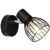 Brilliant Lampada BRILLIANT Blacky spot a parete nero | 1x D45, E14, 40W, adatto per proiettori a caduta (non inclusi) | Scala da A ++ a E | Adatto per lampade a LED