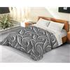 BANZAII TEXTILE INNOVATOR ONLINE Banzaii Trapunta Matrimoniale 260x260 cm Invernale in Ecopiuma da 380 gr/mq calda e morbida - Piumone Invernale Anallergico e Traspirante - Prodotto in Italia -Nicole Grigio