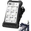 Generico Luci Con Clip - Segnapassi Per Esterni, Sensore Impermeabile IP65 | Luci Da Parete Con Ricarica USB, Lampade Attivate Dal Movimento Per Illuminazione Di Recinzioni, Terrazze, Patio, Giar
