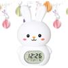 Generic Lampada a LED a di coniglietto | Sveglia con luce LED pasquale - Decorazione per la cameretta dei bambini, strumento di gestione del, controllo tocco, orologio snooze per bambine e ragazzi