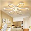 Eurohandisplay Lampada da soffitto a LED XW809, 74 cm, 160 Watt, con telecomando, colore della luce: luminosità regolabile, A+, per soggiorno, camera da letto, plafoniera a LED (XW809W-74 cm), colore bianco