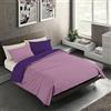 BANZAII TEXTILE INNOVATOR ONLINE Banzaii Set Copripiumino Singolo Microfibra Manopesca Double Face | Copripiumino 150x200 cm, Morbido Effetto Manopesca No Stiro con Federa Double Face, Lilla/Melanzana, Made in Italy