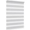 Jalousiescout Zebra Tenda a Rullo—Doppia Giorno e Notte klemmfix 140 x 220 cm Grigio-chiaro Traslucida per Porte e Finestre, 3 Montaggio con e senza Foratura per Tutte le Stanze