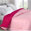 Home Tresor - Piumone Invernale Pesante Una Piazza e Mezza cm. 220x260 | Trapunta Piumino Letto alla Francese Calda e Morbida Microfibra 350gr/mq Tinta Unita Double Face (Rosa/Fucsia)