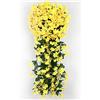 HAOSHICS 2 pezzi di fiori artificiali, piante rampicanti artificiali viola, ghirlanda di fiori di vite in seta per la decorazione di casa, giardino, parete, matrimonio e feste (giallo)
