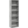 vidaXL Libreria Grigio Cemento 60x30x189 cm in Legno Multistrato, scaffale per Libri, scaffale, scaffale Contenitore, armadietto portaoggetti