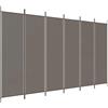 vidaXL Separé 6 pannelli 300x200 cm, Tessuto in poliestere e struttura in ferro, Antracite, Schermo pieghevole, Parete divisoria mobile per camera e ufficio, Arredo casa