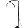SXLIGHT Lampada Da Terra Per L'estensione Delle Ciglia, Luce Di Bellezza Mezzaluna LED Per Ciglia, Lampada Per Massaggi E Relax, Dimmerabile 3200K-5600K Con Altezza Regolabile Con Supporto Per Telefono