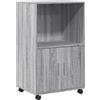 vidaXL Mobiletto con Ruote Grigio Sonoma 55x40x91cm in Truciolato, schedario, armadietto per la casa, armadietto per Ufficio, armadietto per Ufficio