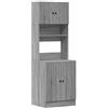 vidaXL Mobile da Cucina Grigio Sonoma 60x50x180cm in Legno Multistrato, Armadietto da Cucina