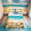 Loussiesd Set di biancheria da letto per bambini, adulti, hawaiano, per vacanze, ultra morbido, tropicale, mare, mare, king size