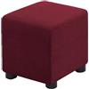 uyeoco Velluto Copri Pouf Quadrato Elasticizzato Copri Poggiapiedi Quadrato Pieghevole Copertura Dell'Ottomano con Fondo Elastico Sofa Protettore per Soggiorno (Color : #12, Size : 55x55 cm)