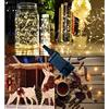 zhongshan Catena luminosa 600 mini luci di Natale micro led stringa con led colore luce bianco caldo (giallo) filo argento modellabile da 30 metri per esterno e interni 8 giochi luce Partenopeautensili®