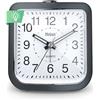 Mebus Sveglia al quarzo, silenziosa, senza ticchettio, lancette luminose, allarme con ripetizione sveglia, snooze, illuminazione quadrante a pulsante colore: grigio antracite, modello: 56987