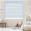Blindecor Lira tenda a rullo giorno e notte, colore Azzurro, tenda per interni 180 x 180 cm (Larghezza x Altezza) | Dimensioni del tessuto 177 x 175 cm. Eleganti tende giorno e notte