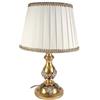 Generico Lumetto, lampada da comodino, abat jour classico in legno foglia oro-argento 1 luce Dbs 100/bp per salotto, cameretta, soggiorno, camera da letto.