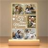 Jkolalin Cornice Personalizzata con Fotos, Lampada Personalizzata con Foto, Quadro Personalizzato con Foto, Regalo Donna Compleanno, Regali Personalizzati per Mamma, Idee Regalo Mamma Bambini