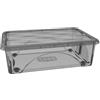 COSE DA CASA Contenitore con Coperchio e 4 Ruote Box Portaoggetti 30LT STORAGE Salvaspazio Sovrapponibile scatola 60x40x18 Organizer Multiuso organizzazione Casa Bagno Ufficio (Fumè trasparente)