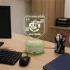 Generico Lampada in Plexiglass Disegno Stemma JuveStabia Calcio e Nome Personalizzato Decor Night Light LED Luce Camera 7 Colori