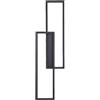 Generico UNIVERSO APPLIQUE LAMPADA LED RETTANGOLARE MOTAGGIO A PARETE NERO 32W COLORAZIONE LUCE 3IN1 CCT 3000K - 4000K - 6500K