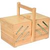 Stafil Cestino cucito portalavoro, 3 piani, in legno, scatola porta accessori cucito e sartoria 33 x 20 x 18 cm (Legno chiaro (faggio))