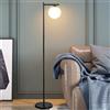 KlkrzJwy Lampada Da Terra Nordica In Vetro A Globo Da 63, Arco, Alta Con Base In Marmo, E26 Dimmerabile, Vetro Smerigliato Per Studio E Soggiorno