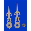 KD89 Lancette in plastica gialla per orologi, pendoli a cucù, varie dimensioni, con dado in ottone, fabbricazione artigianale (42/49)