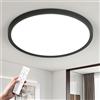 EASY EAGLE EASY EASY Plafoniera LED Soffitto Dimmerabile 3000K-6500K, 60cm 60W Nero