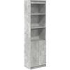 vidaXL Credenza Grigio Cemento 50x35x180 cm in Legno Multistrato, Mobile, mobiletto Laterale, mobiletto portaoggetti Alto, mobiletto portaoggetti