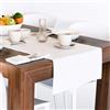 Mobili Fiver, Runner da Tavola Gioele in cotone 45x280, Bianco, runner da tavola moderno Cotone 100%, Made in Italy
