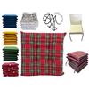 AMA Amore per la casa SET SEI PEZZI CUSCINI SEDIA TARTAN SCOZZESE