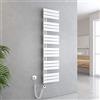 EMKE Scaldasalviette Elettrico con Elemento riscaldante WIFI termostatato,1599x400mm 800W，Pannello Asciugamano Elettrico con Asta di Riscaldamento con Timer,Bianco