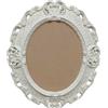 LIGUORO SHOP Cornice Ovale In Stile Barocco Veneziano Finto Vintage Shabby Chic cm 45x39 Per Foto Poster Stampe (Bianco)