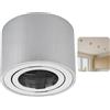 Sweet Led Dolce Led, Faretto da Incasso Piatto in Alluminio, 80x50mm, Orientabile, Tondo, Quadrato, Luce da Soffitto, Faretto a Soffitto, Spot da Incasso (Tondo-Argento)