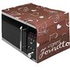Russo Tessuti Coprifornetto Telo Microonde Fornetto Porta Mestoli Oggetti Cuori Paris Love-Marrone