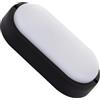 LEDKIA LIGHTING Plafoniera LED 25W Ovale per Esterni 96x198 mm IP65 Black 3000K Bianco Caldo