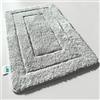 KARAT Tappeto da Bagno Atlantis, Extra soffice e ad Asciugatura Rapida, con Retro Antiscivolo, Tappetino da Bagno (Grigio Argento, 40 x 60 cm)