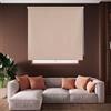 Blindecor Draco Tenda a rullo oscurante - Marrone chiaro, 120 x 175 cm (Larghezza x Altezza) | Dimensioni del tessuto 117 x 170 cm. Tende termiche oscuranti