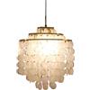 ZXLZHGS Lampadario a conchiglia con carillon di vento Lampadario semplice con struttura in metallo Lampada a sospensione in madreperla Camera da letto Sala da pranzo Decorazione del soggiorno Lampada a
