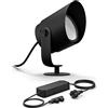Philips Hue Lily XL Set base con 1 faretto da giardino (Antracite) - Luce bianca e colorata - Include cavo di alimentazione - Illuminazione da giardino - Hue White and Color Ambiance
