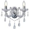 Searchlight Lighting Lampadario da parete in cristallo di vetro Lampada cromata Illuminazione soggiorno Lampada da corridoio Proiettore 399-2