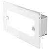 Top Light Applique Contemporanea Brick Metallo Bianco Vetro Satinato 2 Luci E27 27Cm