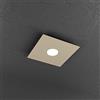 Top Light PLAFONIERA MODERNA SABBIA 1 LUCE LED SOSTITUIBILE SLIM TOP LIGHT PLATE 1129/PL1-SA