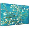 Grafic Quadro Van Gogh Ramo di Mandorlo Fiorito - Quadro stampa su tela canvas con o senza telaio (QUADRO CON TELAIO IN LEGNO, CM 130X103)