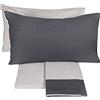 Fazzini DIALOGO Completo lenzuola-2 piazze-GRIGIO BETULLA+PIOMBO