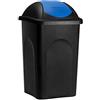 Stefanplast® .- Pattumiera con coperchio basculante, capacità 60 litri - pattumiera in plastica per spazzatura - da cucina - colore a scelta Blue