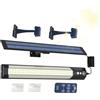 Euyehn Luci per Esterni - Luce Sensore Dalla Sera All'Alba Con Telecomando - Illuminazione Sicurezza a Energia Solare per Giardino Garage Recinzione Portico Interno Esterno