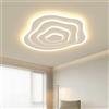 damastoreitalia Plafoniera a led da interno moderna a soffitto forma tonda lampadario adatta per camera da letto salone soggiorno salotto cucina locali commerciali 59W (Wave Luce calda 3000K)